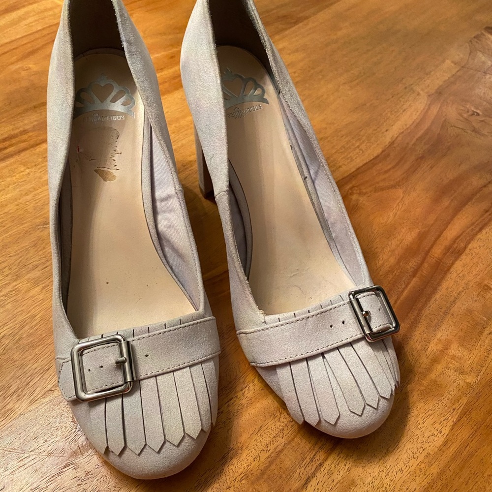 Grey suede shoes